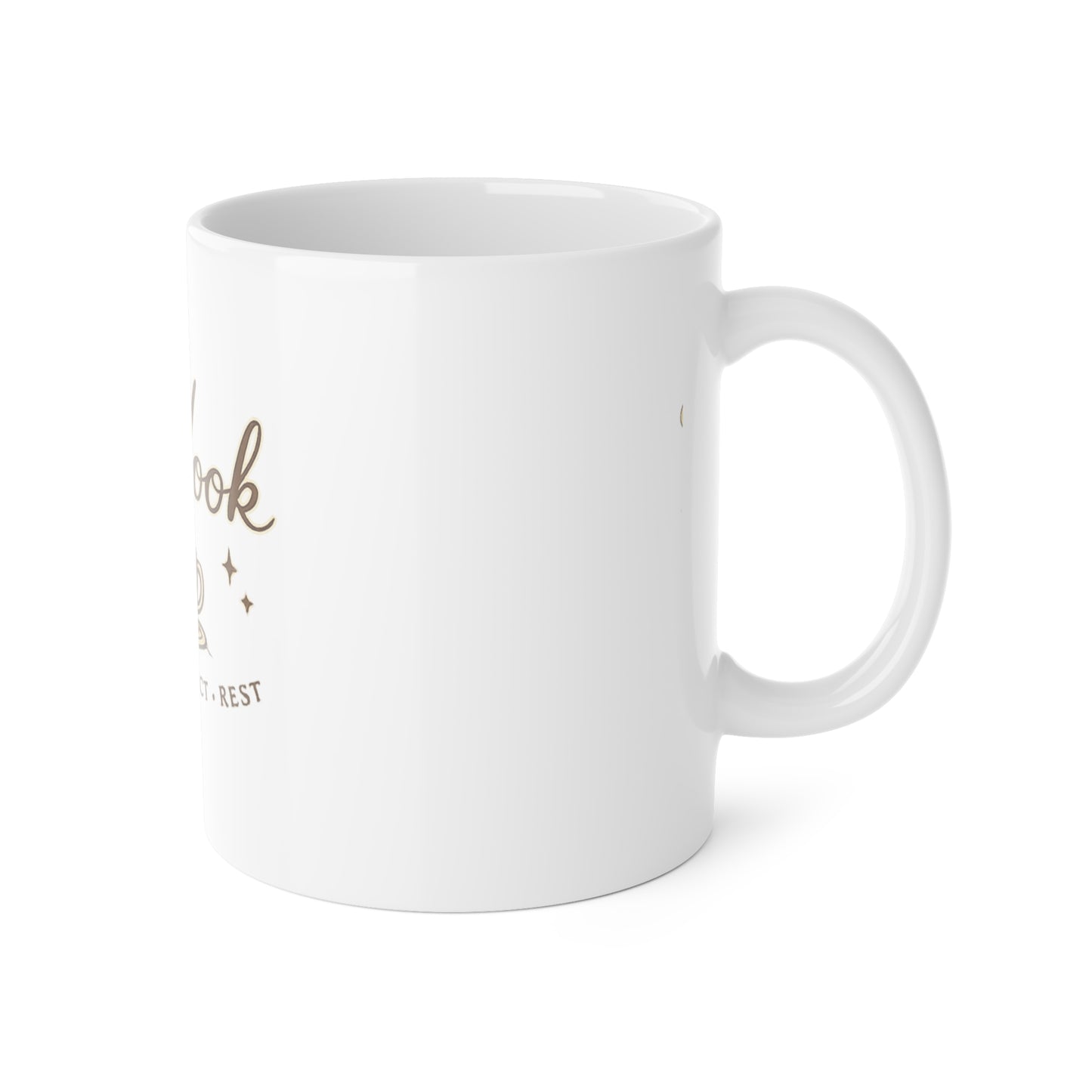 The Nook Ceramic Mug — "Study • Reflect • Rest" 11oz Coffee Cup