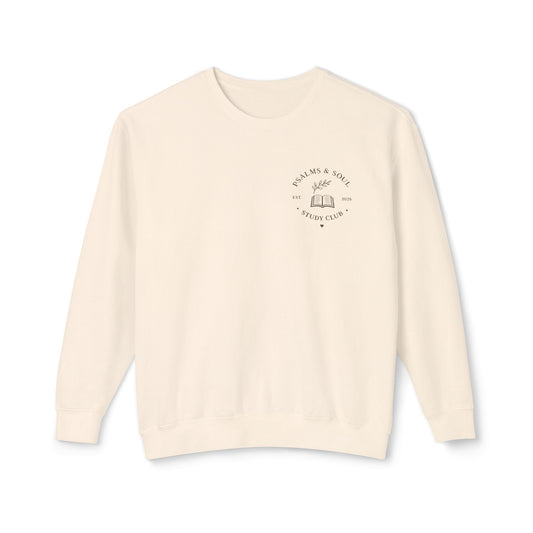 Cozy Reader Crewneck Sweatshirt — 'Coffee & Books, Perfect Day' Minimal Pocket Design