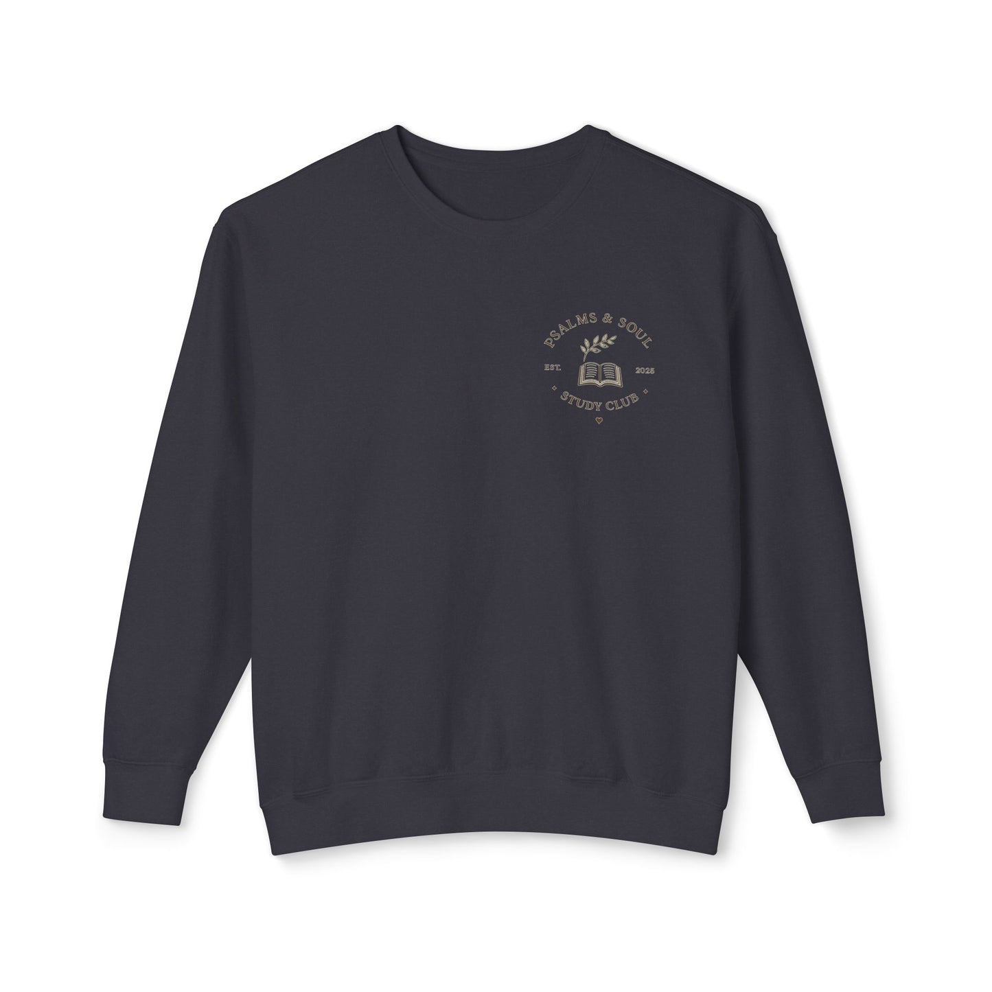 Cozy Reader Crewneck Sweatshirt — 'Coffee & Books, Perfect Day' Minimal Pocket Design