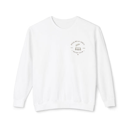 Cozy Reader Crewneck Sweatshirt — 'Coffee & Books, Perfect Day' Minimal Pocket Design