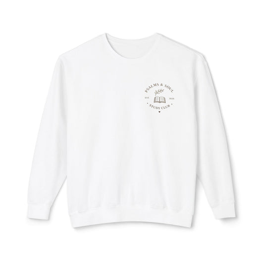 Cozy Reader Crewneck Sweatshirt — 'Coffee & Books, Perfect Day' Minimal Pocket Design