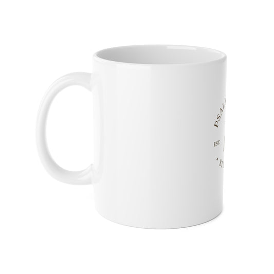 Psalms & Soul Study Club Mug — 11oz Ceramic Coffee Cup (Est. 2025)