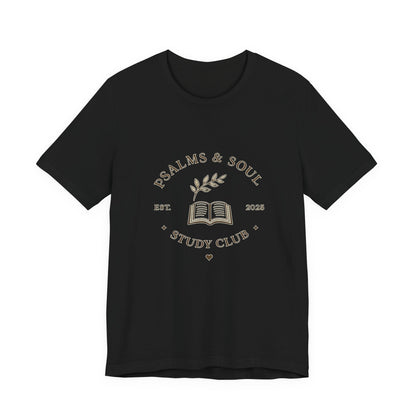 Psalms & Soul Study Club Women's T‑Shirt — Faith-Based Bible Study Tee