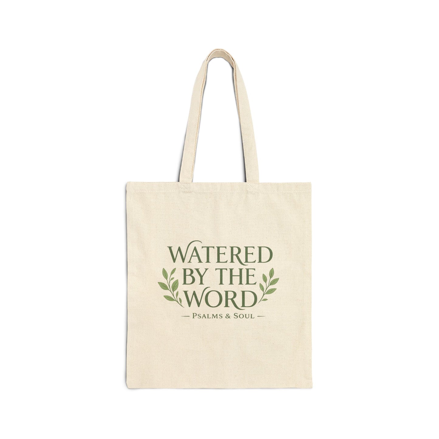 "Watered by the Word" Canvas Grocery & Bible Study Tote