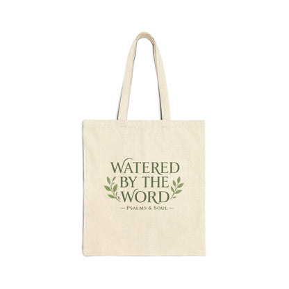 "Watered by the Word" Canvas Grocery & Bible Study Tote